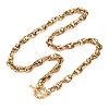 7MM 304 Stainless Steel Rope Chain Necklaces with OT Clasps for Men Women NJEW-P355-01B-G-4