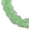 Electroplate Imitation Jade Glass Beads Strands GLAA-N005-J8mm-D04-3