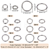   16Pcs 8 Styles Alloy Spring Gate Rings FIND-PH0007-80P-2