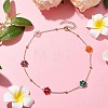 Glass Daisy Flower Beaded Necklace NJEW-JN04741-2