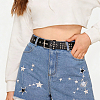 Platinum Star Rivet PU Leather Chain Belts for Jeans AJEW-WH20096-87B-5
