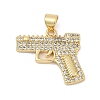 Brass Micro Pave Cubic Zirconia Pendants KK-U058-59A-G-1