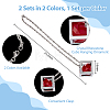 2 Sets 2 Colors Bling Diamond Cube Car Rear View Mirror Charms HJEW-DC0001-06-2
