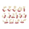 15Pcs Brass Micro Pave Cubic Zirconia Pendants KK-Z151-15G-02-1