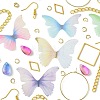 DIY Polyester Butterfly & Stainless Steel Dangle Earring Making Kits DIY-FS0006-32-2
