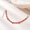 Adjustable Natural Malaysia Jade & 304 Stainless Steel Multi-strand Bracelets BJEW-JB13035-03-4
