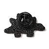 Black Alloy Brooches JEWB-Z024-05EB-01-2