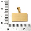 PVD Vacuum Plating 304 Stainless Steel Stamping Blank Tag Pendants STAS-B053-02G-3