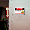 5Pcs Waterproof PVC Warning Sign Stickers DIY-WH0237-026-7