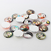 Girl Printed Glass Cabochons X-GGLA-A002-12mm-PP-2