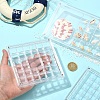 3Pcs 3 Styles Transparent Acrylic Grided Storage Boxes with Magnetic Lid for Loose Shell Beads CON-YW0001-99-5