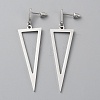 Alloy Hollow Out Triangle Dangle Stud Earrings for Women EJEW-WH0018-31P-1