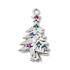 Christmas Brass Micro Pave Cubic Zirconia Pendants KK-L258-04P-A01-1