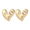 304 Stainless Steel Rhinestone Stud Earrings EJEW-U046-01G-4