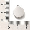 Anti-Tarnish 304 Stainless Steel Pendants STAS-P371-021P-01-3