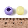 Opaque Plastic European Beads KY-N025-15-3