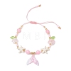 2Pcs 2 Colors Resin Charm Bracelets BJEW-MZ00281-3