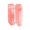 Watermelon Stone Glass Pointed Pendants G-D460-01R-2