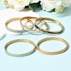 304 Stainless Steel Enamel Bangles BJEW-D408-32G-4