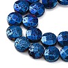 Electroplated Natural Lava Rock Beads Strands G-A256-F01-01H-2