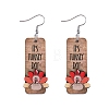 Turkey Pattern Wood Dangle Earrings FS-WGDB545-01-5