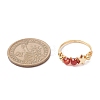 4Pcs 4 Styles Natural Gemstone Finger Rings RJEW-TA00226-4