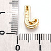 Brass Micro Pave Cubic Zirconia Charms KK-N254-217G-J-3