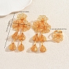 Iron Hollow Flower Earring & Cuff Rings Sets for Women Engagement Wedding Party Accessories AS0088-2