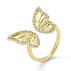 Brass with Cubic Zirconia ring RJEW-K264-01G-1