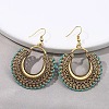 Bohemian Style Alloy & Cotton Cord Dangle Earrings FS-WGA9B48-03-1