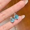 Brass Pave Cubic Zirconia Rose Flower Pendant Invisible Necklaces for Women WG2877B-01-2
