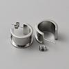 Stainless Steel Round Stud Earring Finding LS-STAS-WH0016-55P-2