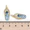 Real 18K Gold Plated Brass Micro Pave Cubic Zirconia Pendants KK-L209-067G-01-3