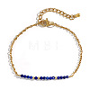 Natural Lapis Lazuli Beads Link Bracelets AL8612-6-4