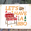 US 1 Set Barbecue PET Hollow Out Drawing Painting Stencils DIY-MA0001-83A-7