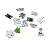 12pcs 12 style Mathematical Formula Enamel Pin JEWB-CD0001-03-3