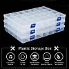 3Pcs Rectangle PP Plastic Bead Storage Container CON-BC0002-23-4