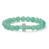 Natural Green Aventurine Round Beads Stretch Bracelets YG0612-12-1