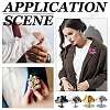 50Pcs Iron Butterfly Clutches Pin Backs IFIN-H066-02P-5