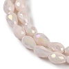 Opaque Solid Color Electroplate Glass Beads Strands X-EGLA-N013-P4mm-B08-3