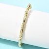 Barrel Brass Hinged Bangles for Women BJEW-H639-05A-G-2