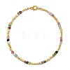 Natural Tourmaline & Glass Seed Bead Beaded Bracelets for Women GO0506-4-1