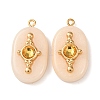 304 Stainless Steel Resin Pendants STAS-F352-01G-02-1
