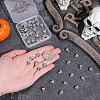 50Pcs Skull Alloy European Beads MPDL-PA0001-02-3