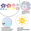 Gorgecraft 4 Sheets 2 Styles Flower PVC Waterproof Car Stickers DIY-GF0008-94C-6