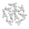 SHEGRACE Brass Micro Pave Clear Cubic Zirconia Pendants XGRQ29980-394P-A-1