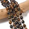 3-Color Natural Tiger Eye Beads Strands G-F809-A25-01-1