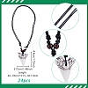 24Pcs Resin Tooth Shape Pendant Necklaces NJEW-GA0001-19-2
