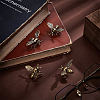 Brass Figure Bees Display Decorations DJEW-WH0015-153-4