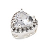 Brass Micro Pave Cubic Zirconia Beads KK-D408-11S-03A-2
